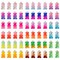 60pcs Gradient 3D Gummy DIY Bear Charms- Resin Bear Shaped Clay Pendants in 15 Colors Earring Bracelet Nacklace DIY Jewelry Making Pendants Nail Art Accessory for Adults DIY Handmade Crafting Gifts